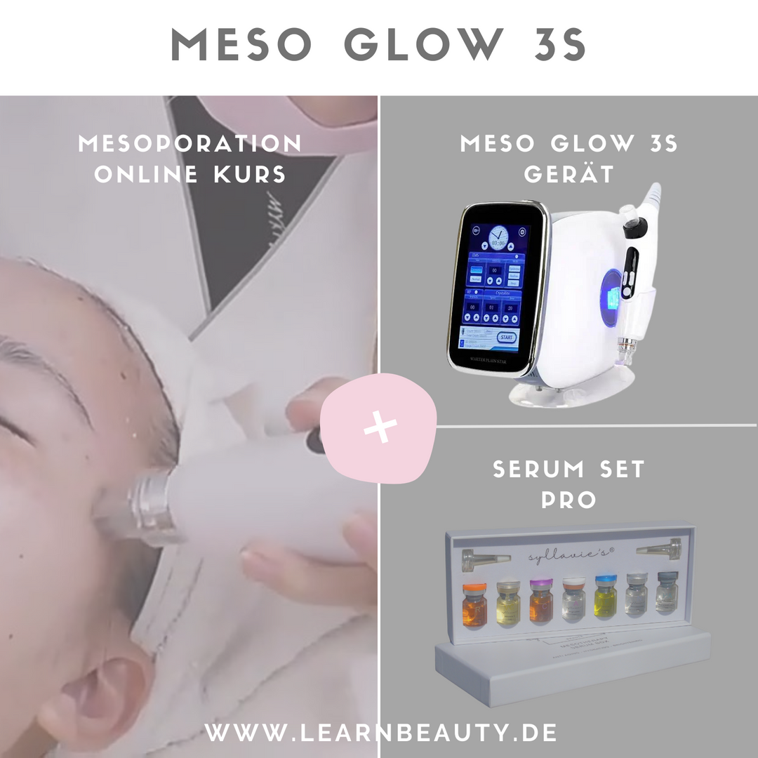 Meso Glow 3S: Gerät inkl. Online Kurs + Serum Box Pro